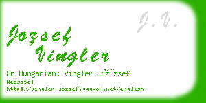 jozsef vingler business card